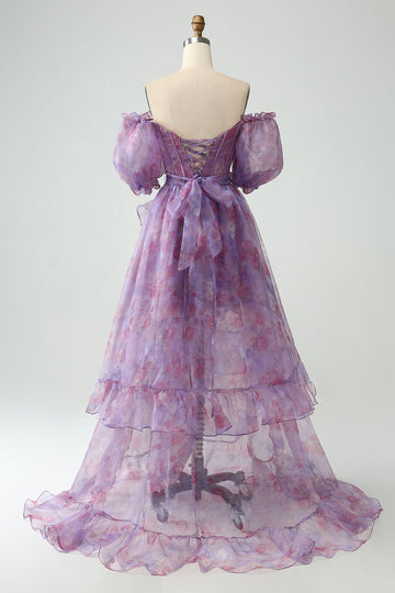 Viola A Line Abito da cerimonia corsetto con scollo quadrato con fessura
